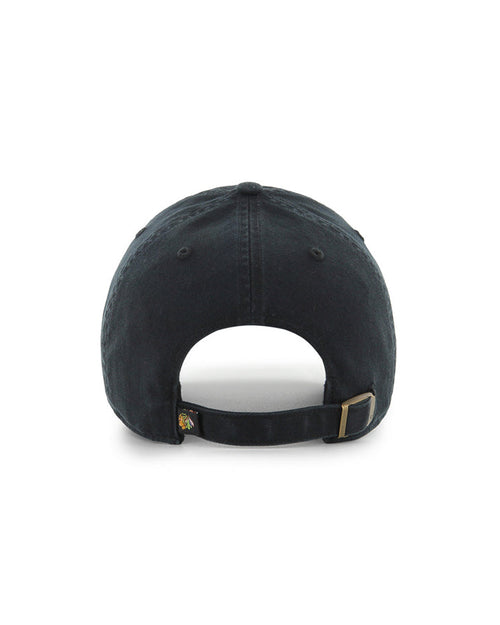 Casquettes 47 brand Chicago Blackhawks 47 Clean Up Black, vue arrière  détail sangle de réglage