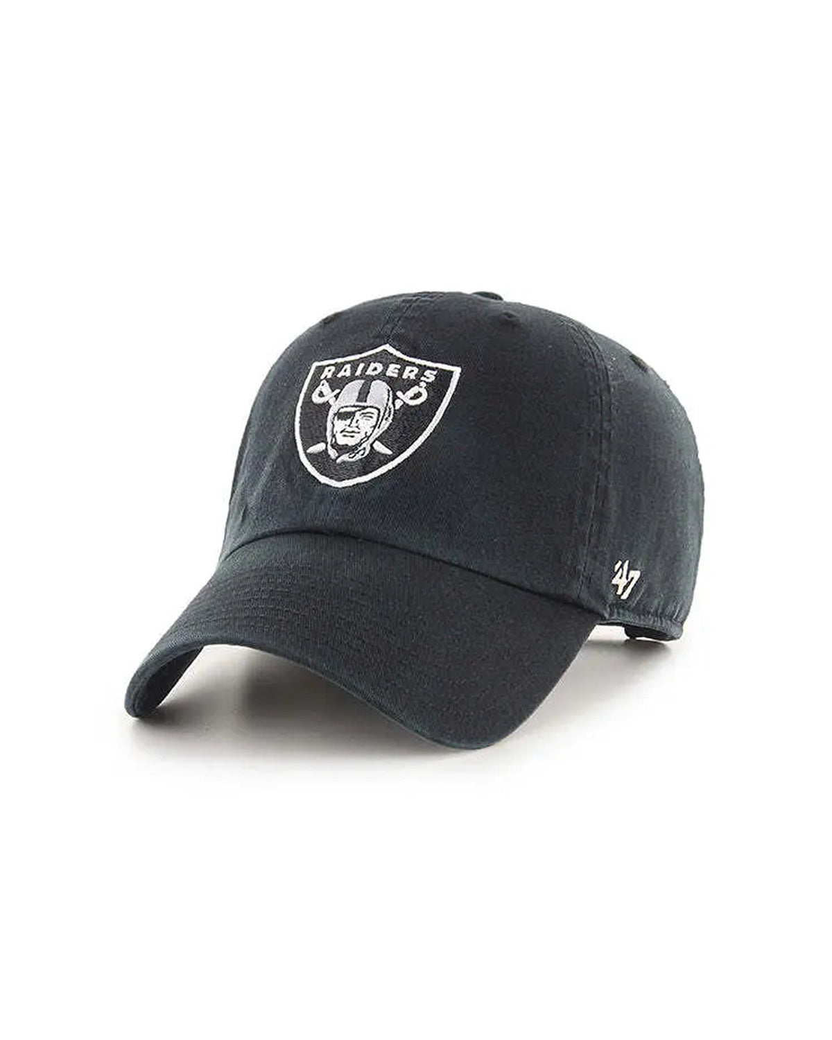 Casquettes 47 brand Nfl 47 Cleanup Lasrai Black, vue de ¾ face