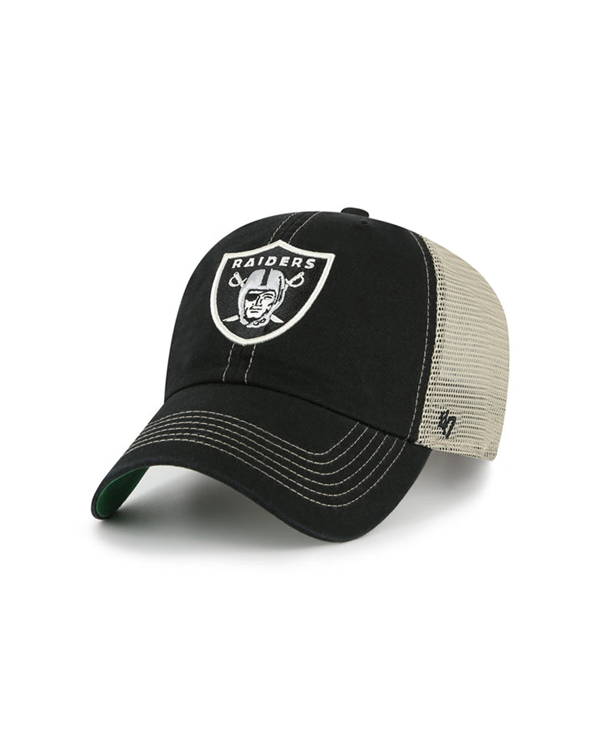 Casquettes 47 brand Trawler 47 Cleanup Lasrai Black, vue de ¾ face