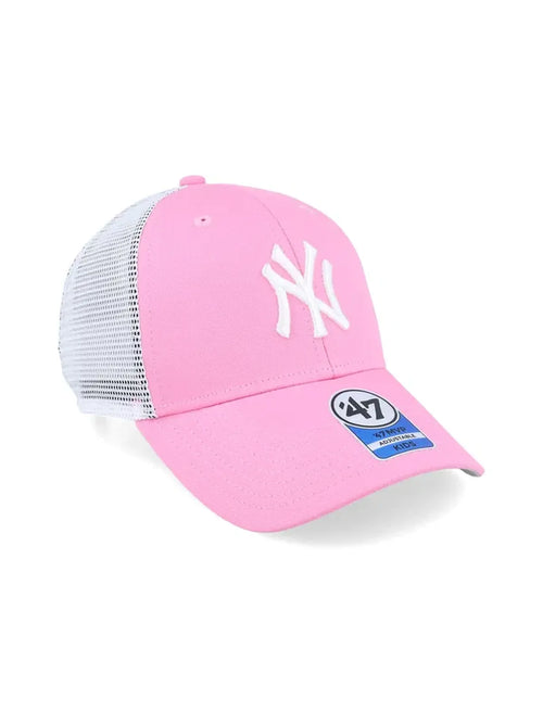 Casquettes 47 brand Mlb New York Yankees Branson 47 Mvp Kids Rose, vue avant 3/4 droite