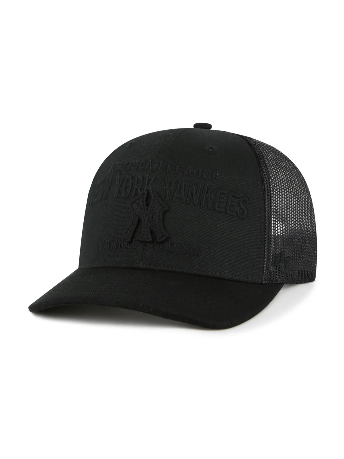 Casquettes 47 brand Mlb New York Yankees Contemporary 47 Trucker Black, vue avant 3/4 gauche