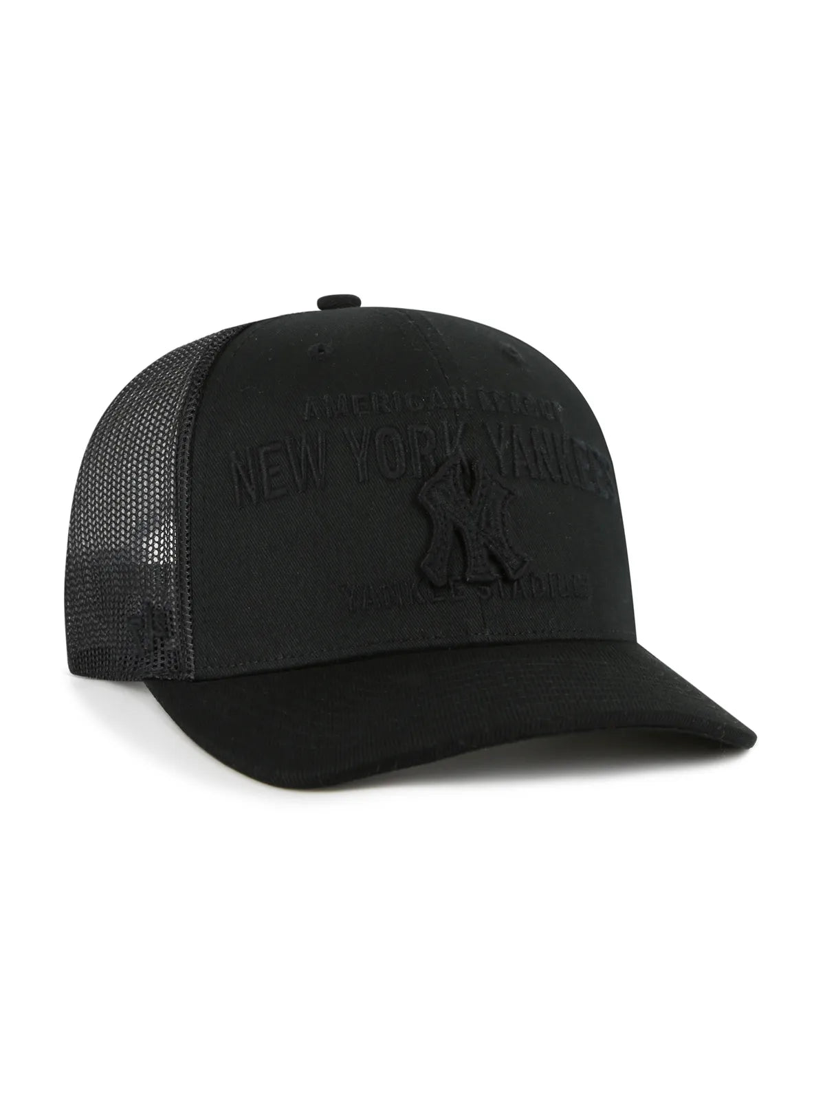 Casquettes 47 brand Mlb New York Yankees Contemporary 47 Trucker Black, vue avant 3/4 droite