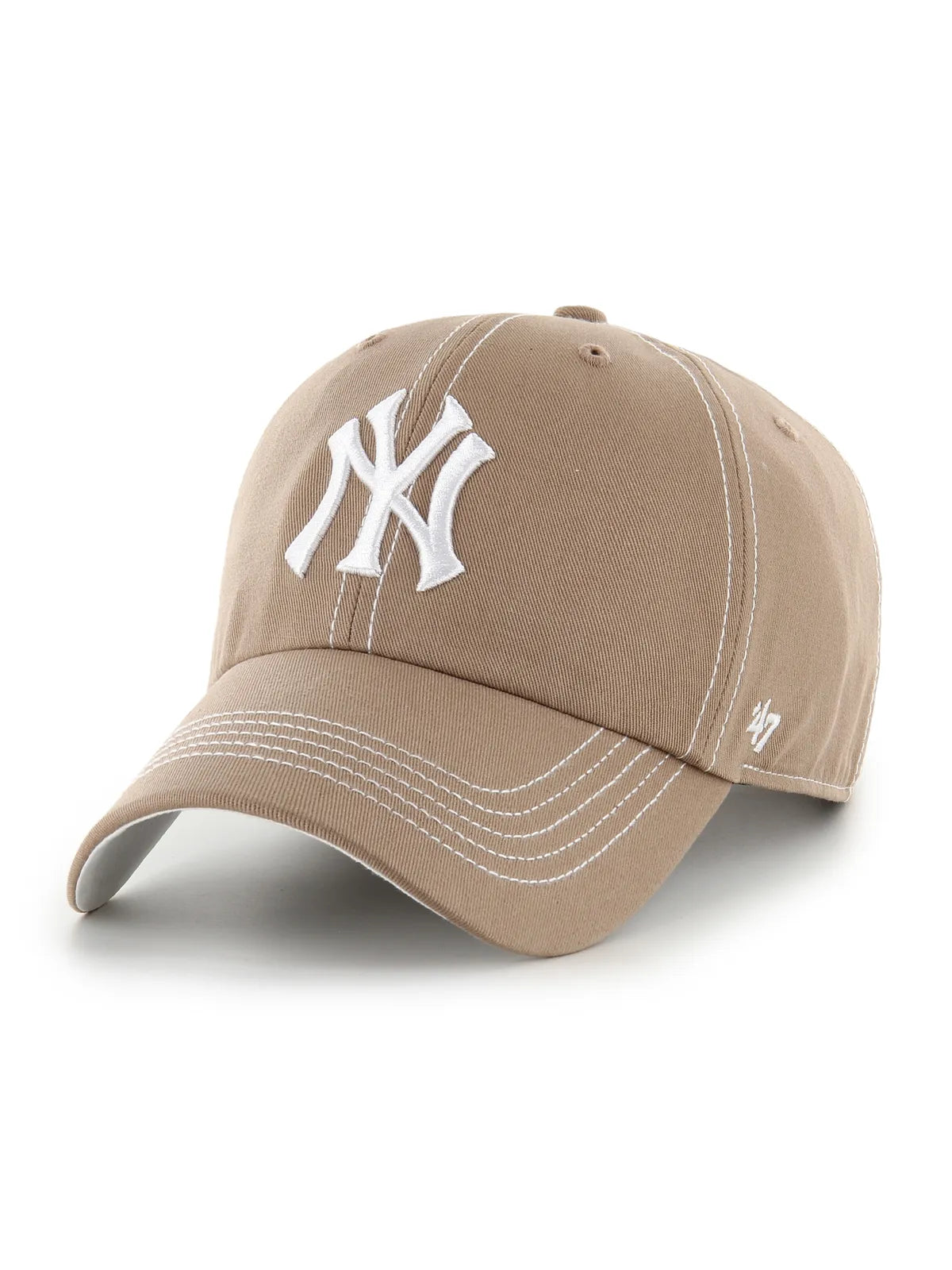 Casquettes 47 brand Mlb New York Yankees Contrast Stitch 47 Clean Up Portabella, vue avant