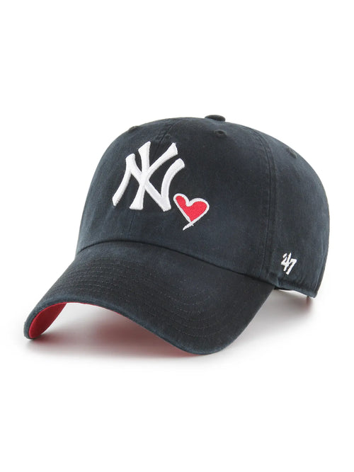 Casquettes 47 brand Mlb New York Yankees Icon 47 Clean Up Black, vue avant 3/4 droite