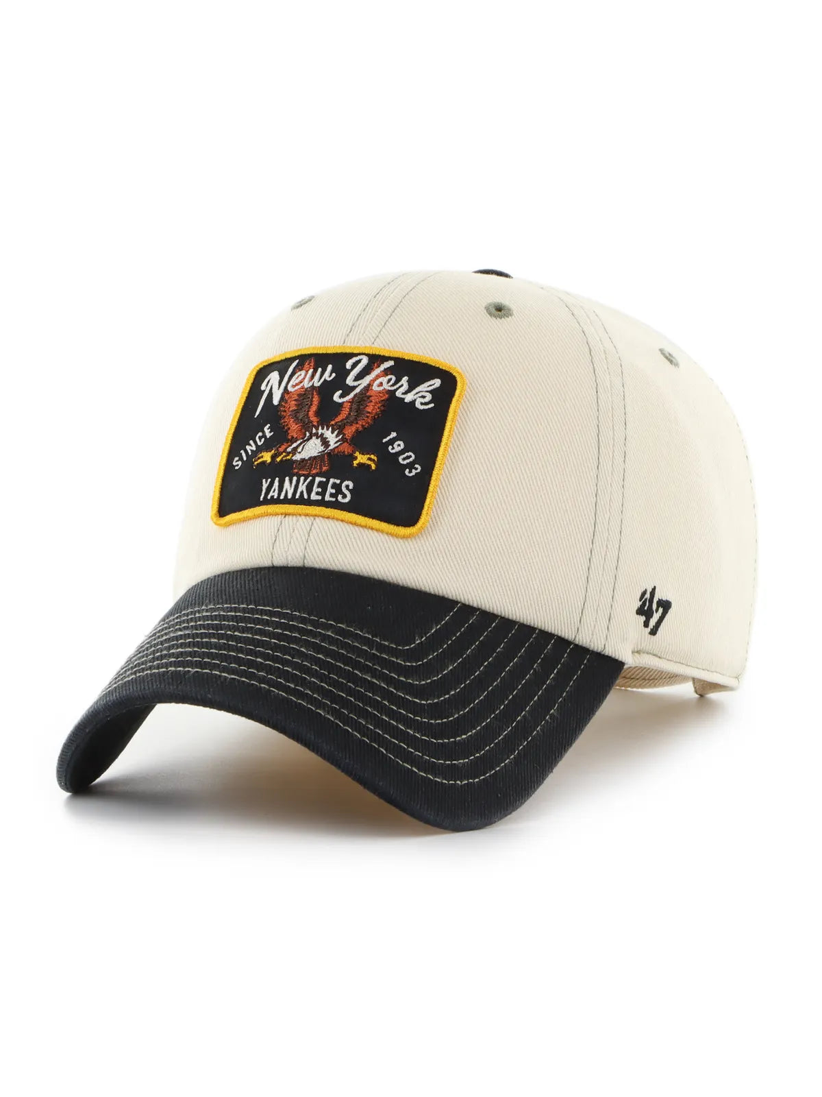 Casquettes 47 brand Mlb New York Yankees Keepsake 47 Clean Up Natural, vue avant