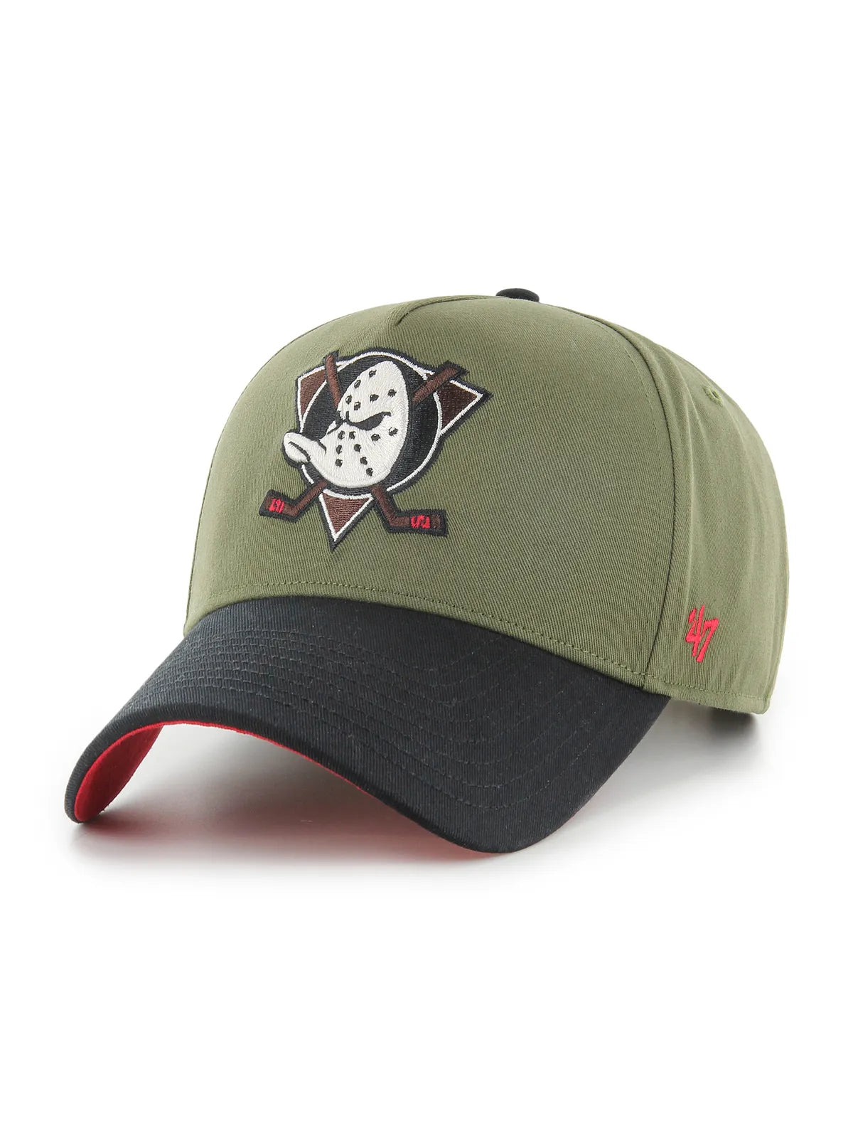 Casquettes 47 brand Nhl Anaheim Ducks Sure Shot Tt Cotton 47 Mvp Dt Sandalwood, vue avant 3/4 gauche