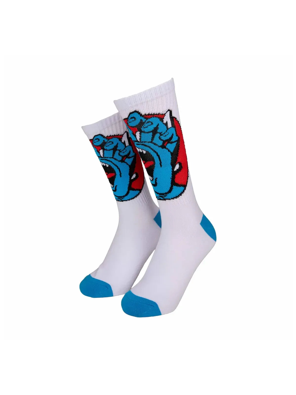 Chaussettes Santa cruz Hand Dot Socks (2 Pack) Black & White, vue en angle 3/4