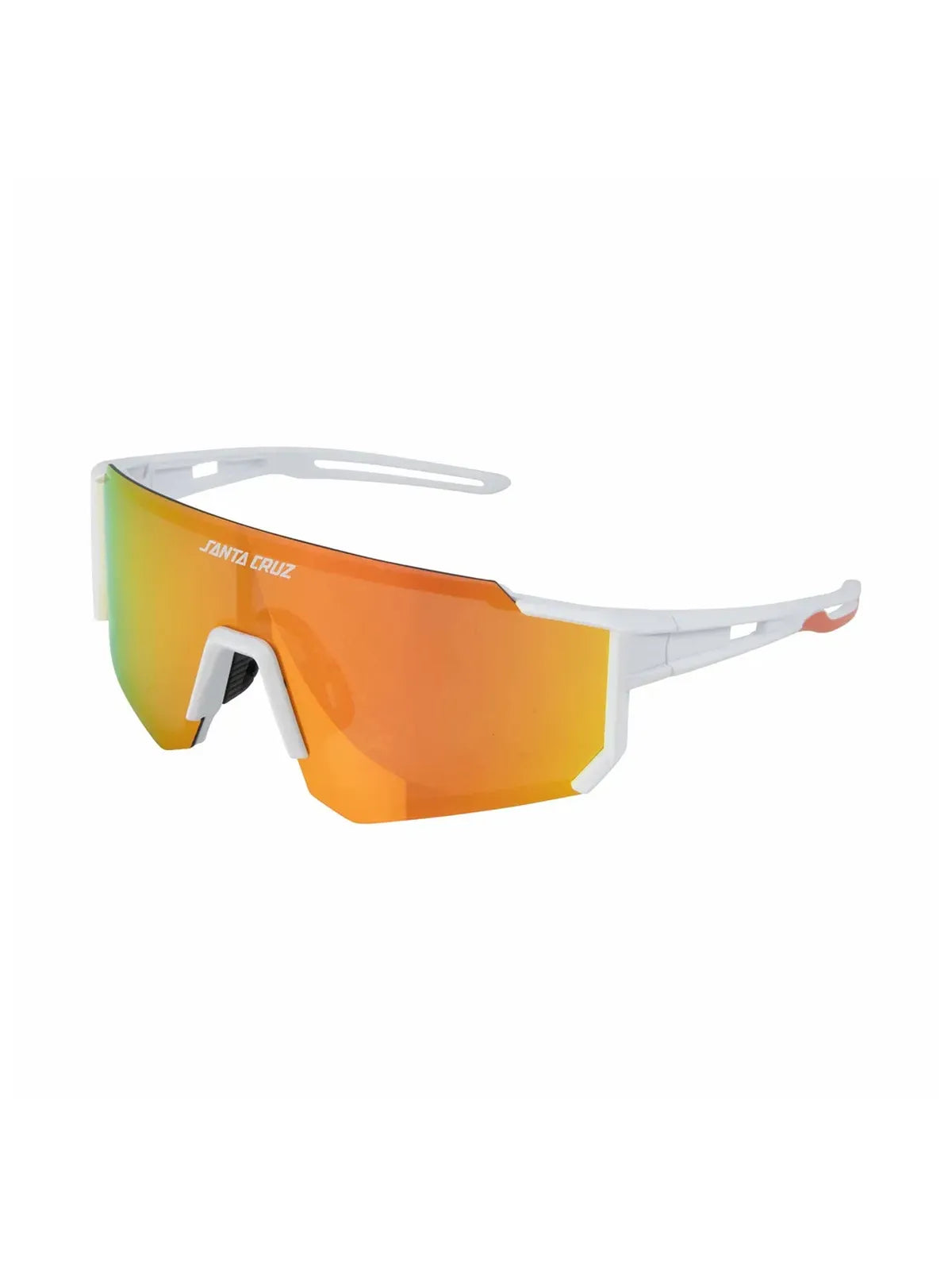 Lunettes de soleil Santa cruz Strip Racer Sunglasses White Orange/Red, vue en angle 3/4