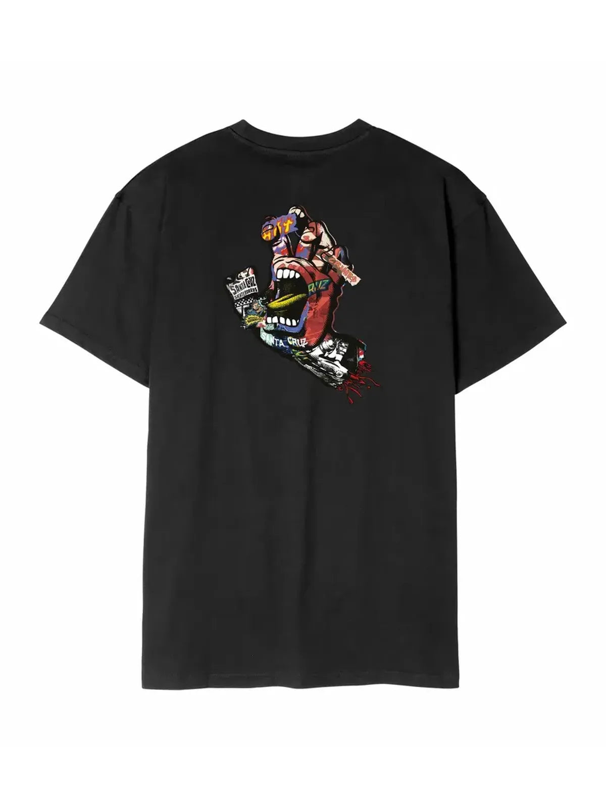 Teeshirts Santa cruz Collage Hand T-Shirt Black, vue de face