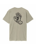 Teeshirts Santa cruz Stamped Screaming Hand T-Shirt Stone Grey, vue de dos