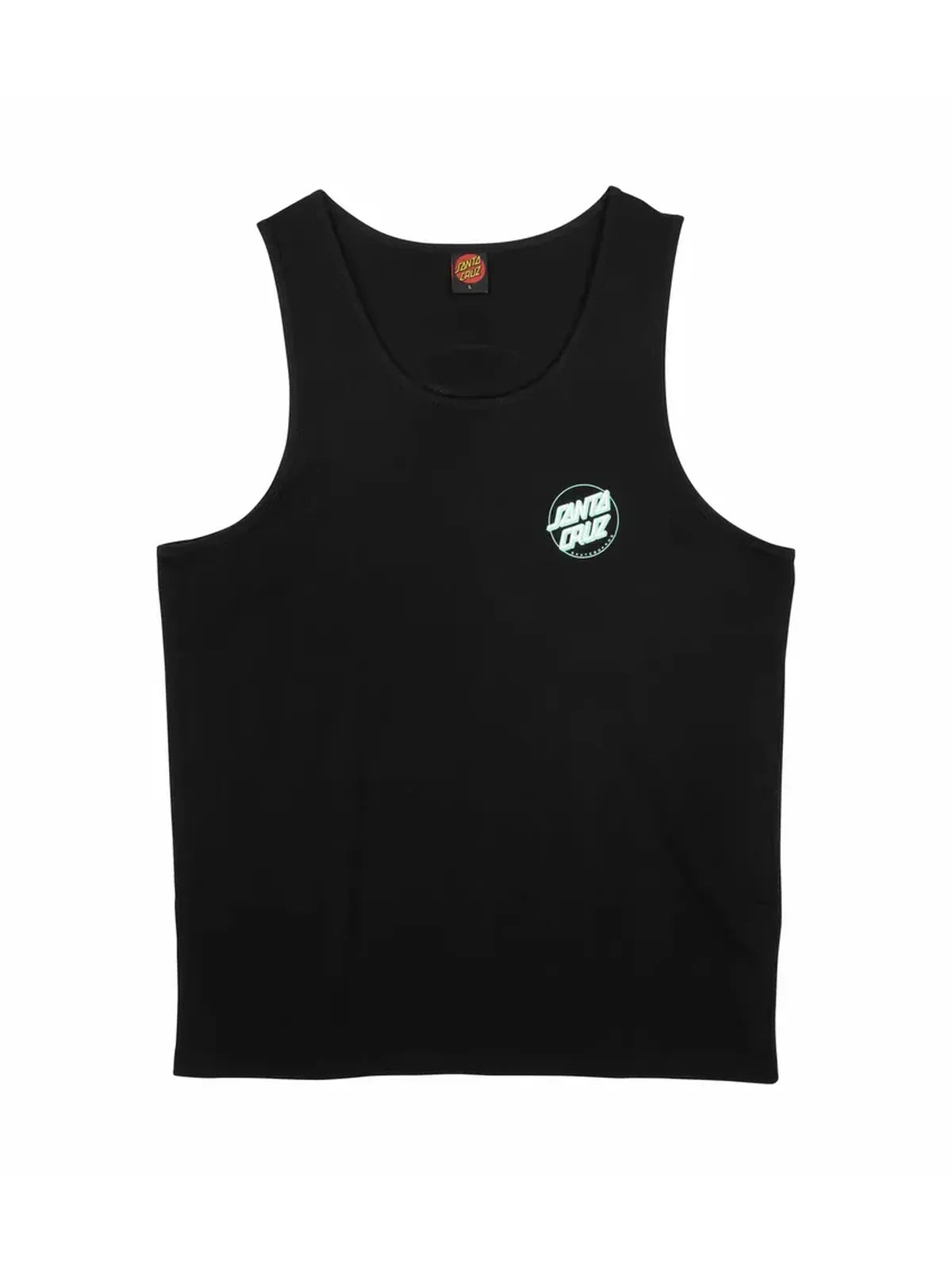 Débardeurs Santa cruz Partial Dot Vest Black/Mint, vue de face