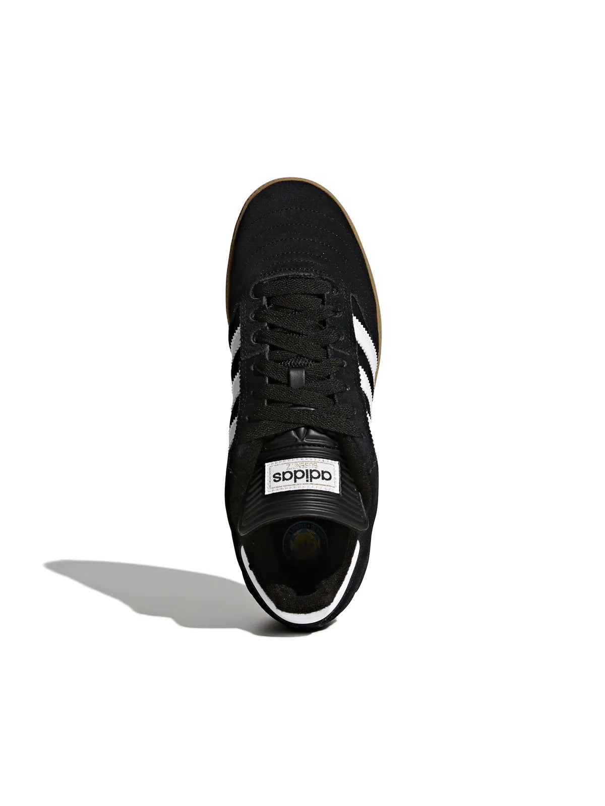Chaussures de skateboard Adidas-Busenitz-Core Black, vue du dessus détail chaussure