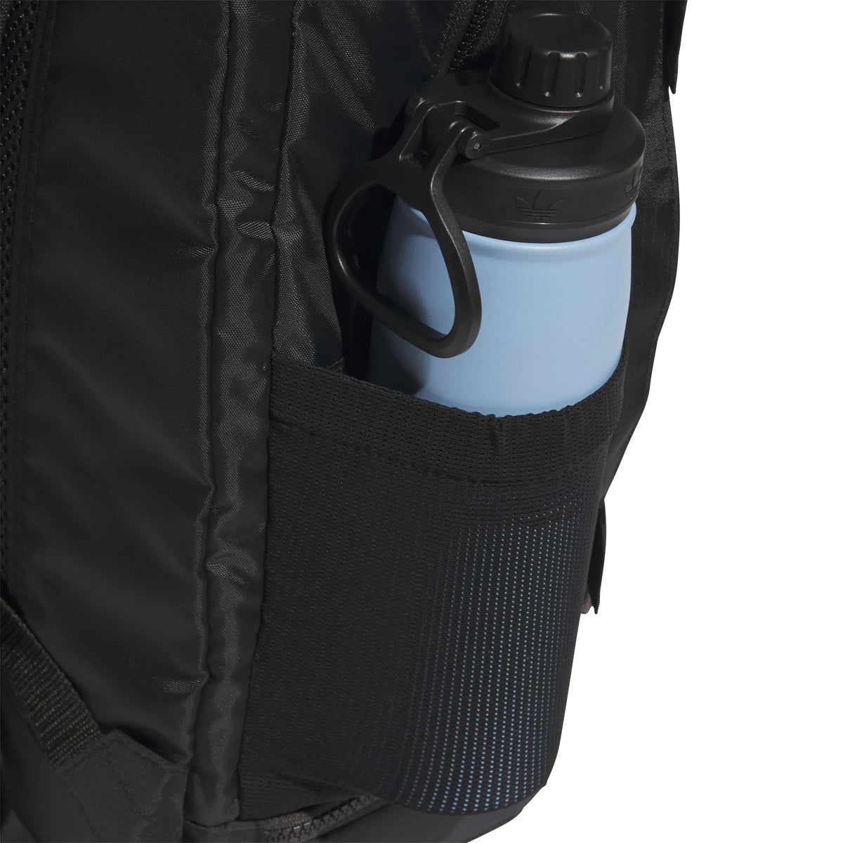 Sacs Adidas-Fsbs Bcpk-Black, vue détail sac coté poche latéral porte gourde