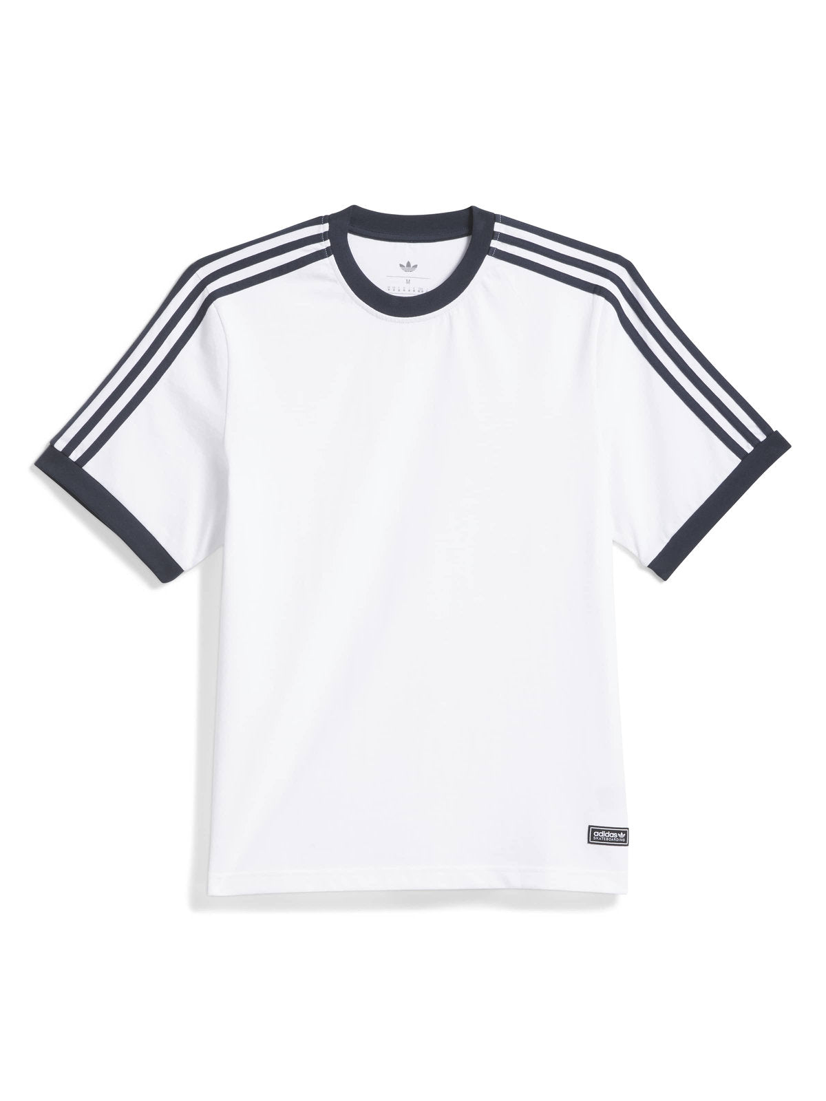 Teeshirts Adidas Fsbs Ringer Tee White Aurora Ink, vue a plat de face
