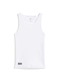 Débardeurs Adidas Fsbs Tank White/White/Black, vue a plat de face