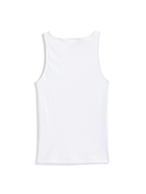 Débardeurs Adidas Fsbs Tank White/White/Black, vue a plat de dos