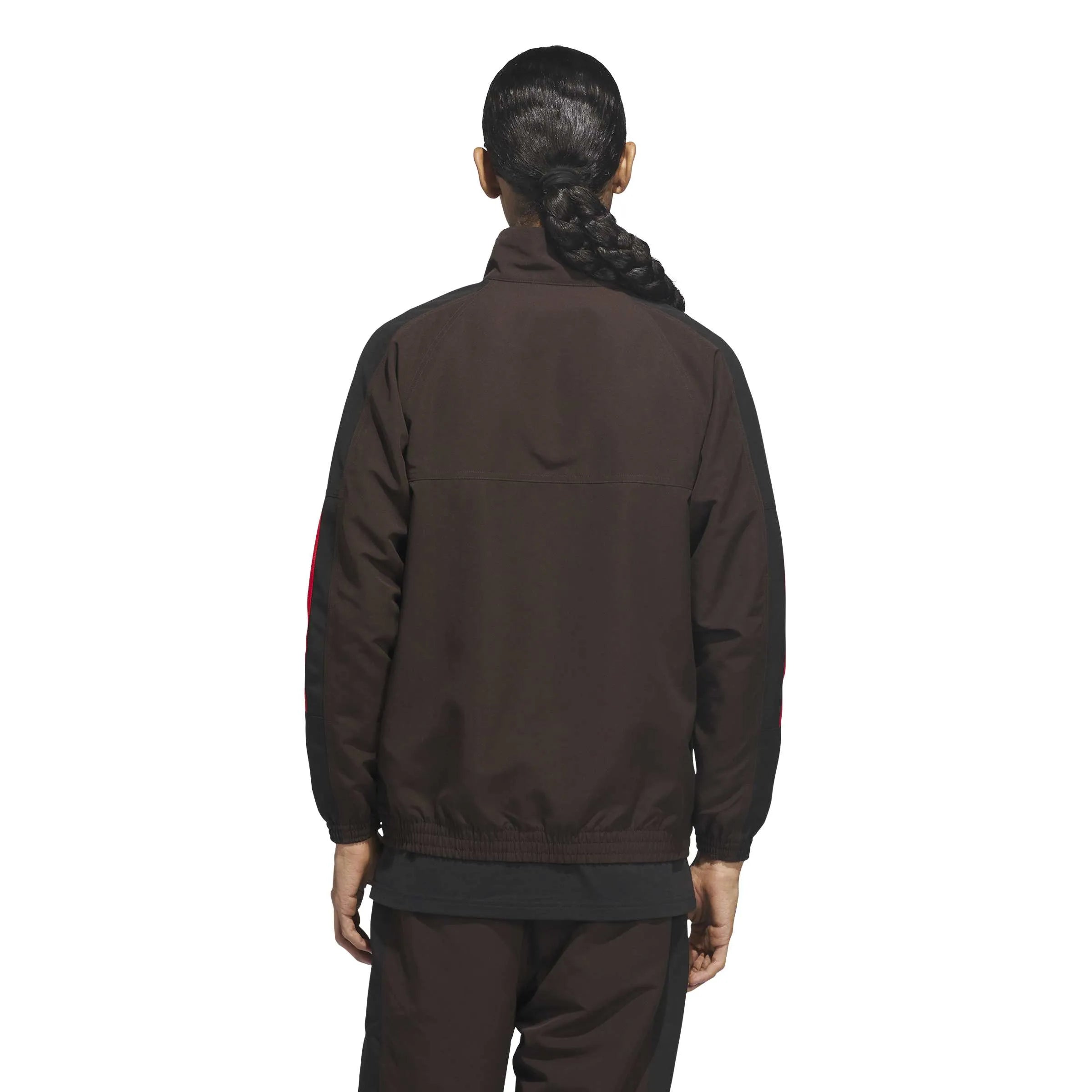 Vestes Adidas-Gatsele Trk Jkt-Aurora Coffee, vue portée de dos