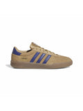 Chaussures de skateboard Adidas Glenburn Cardbo/Mutprp/Gum5, vue de profil suède marron et bandes violettes