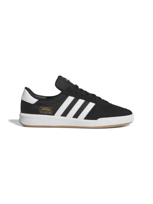 Chaussures de skateboard Adidas Glenburn Core Black Cloud White Gum, vue du profil droit
