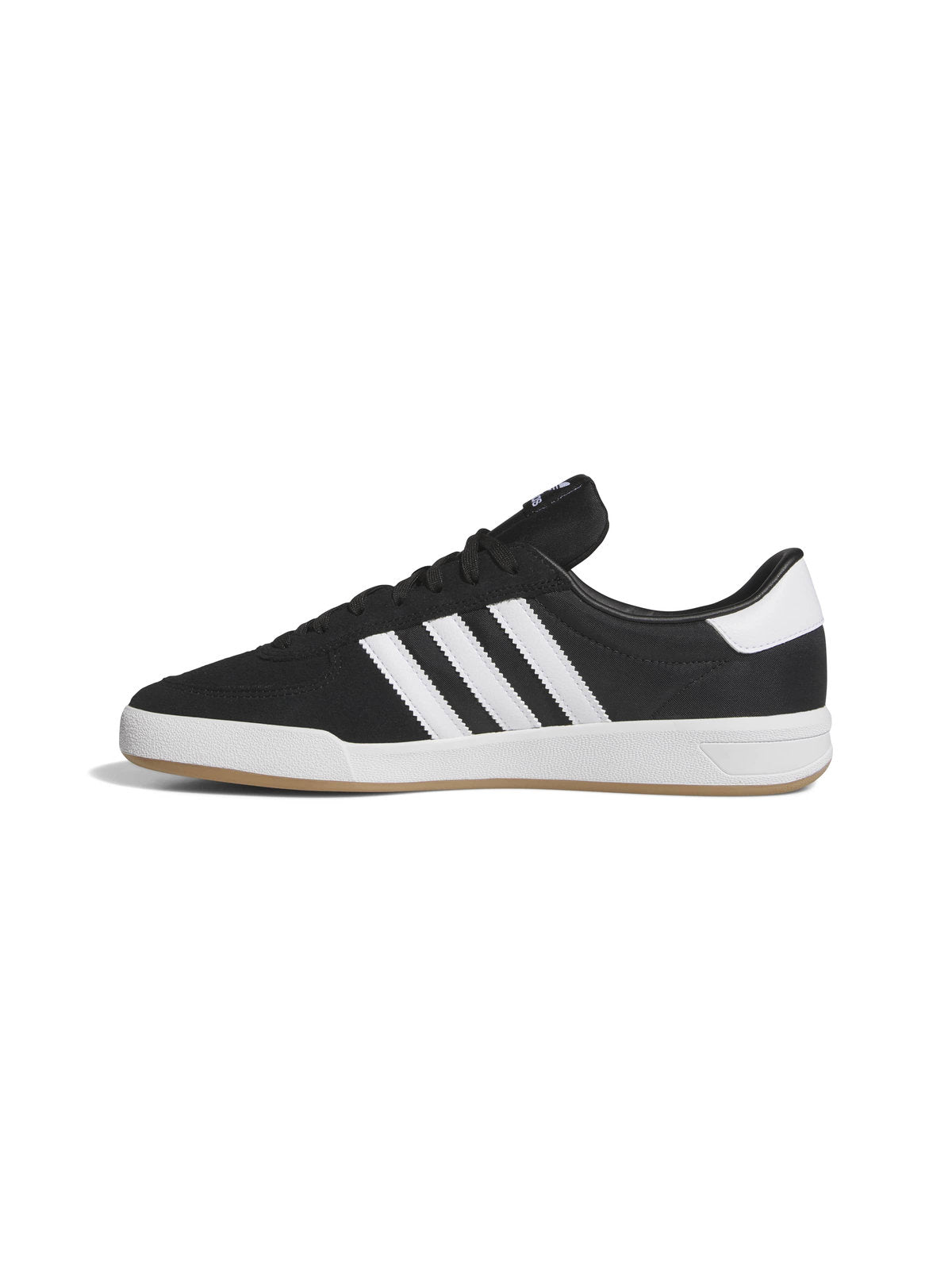 Chaussures de skateboard Adidas Glenburn Core Black Cloud White Gum, vue du profil gauche