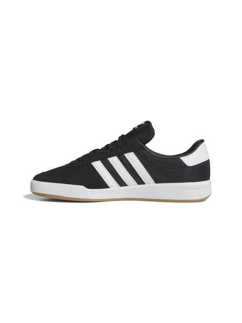 Chaussures de skateboard Adidas Glenburn Core Black Cloud White Gum, vue du profil gauche