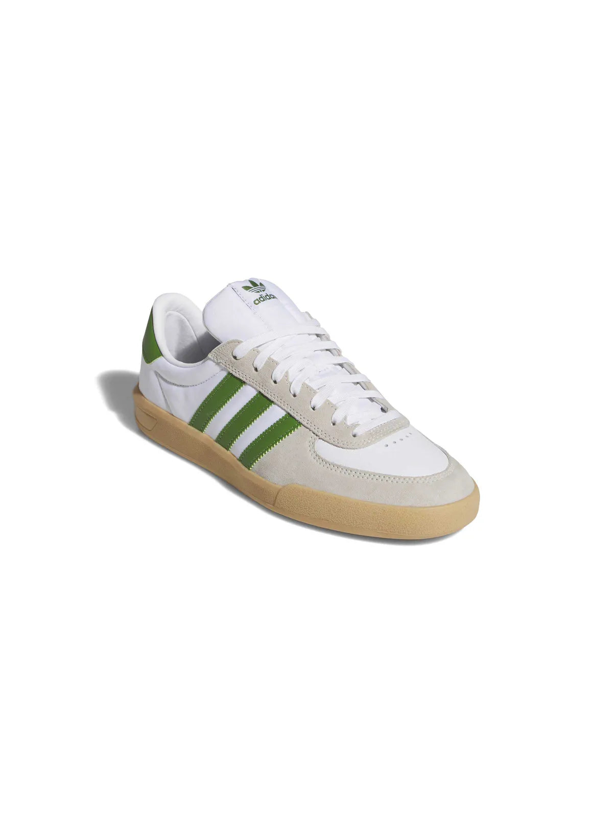 Chaussures de skateboard Adidas-Glenburn-Ftwr White, vue de profil avant ¾