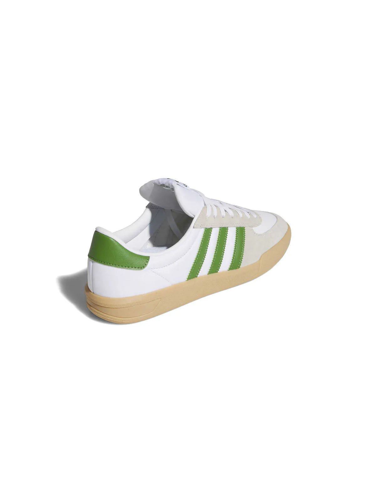 Chaussures de skateboard Adidas-Glenburn-Ftwr White, vue de profil arrière ¾