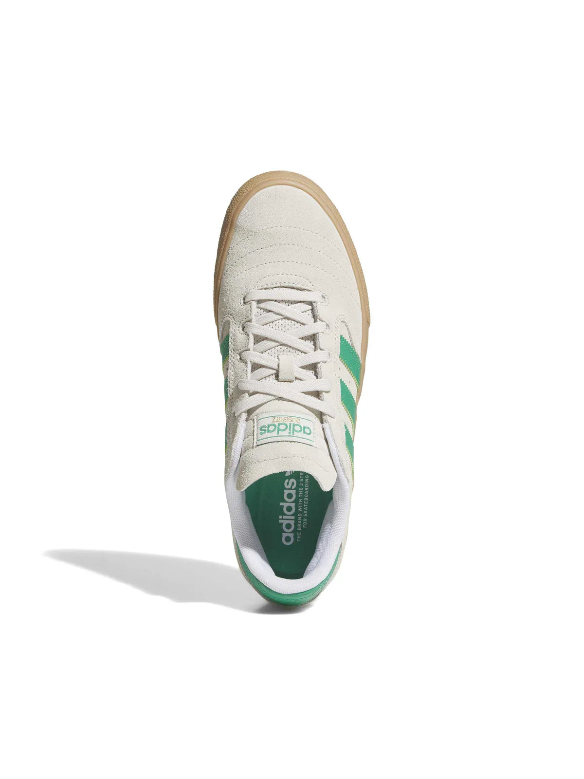 Chaussures de skateboard Adidas-Glenburn-Ftwr White, vue du dessus détail chaussure