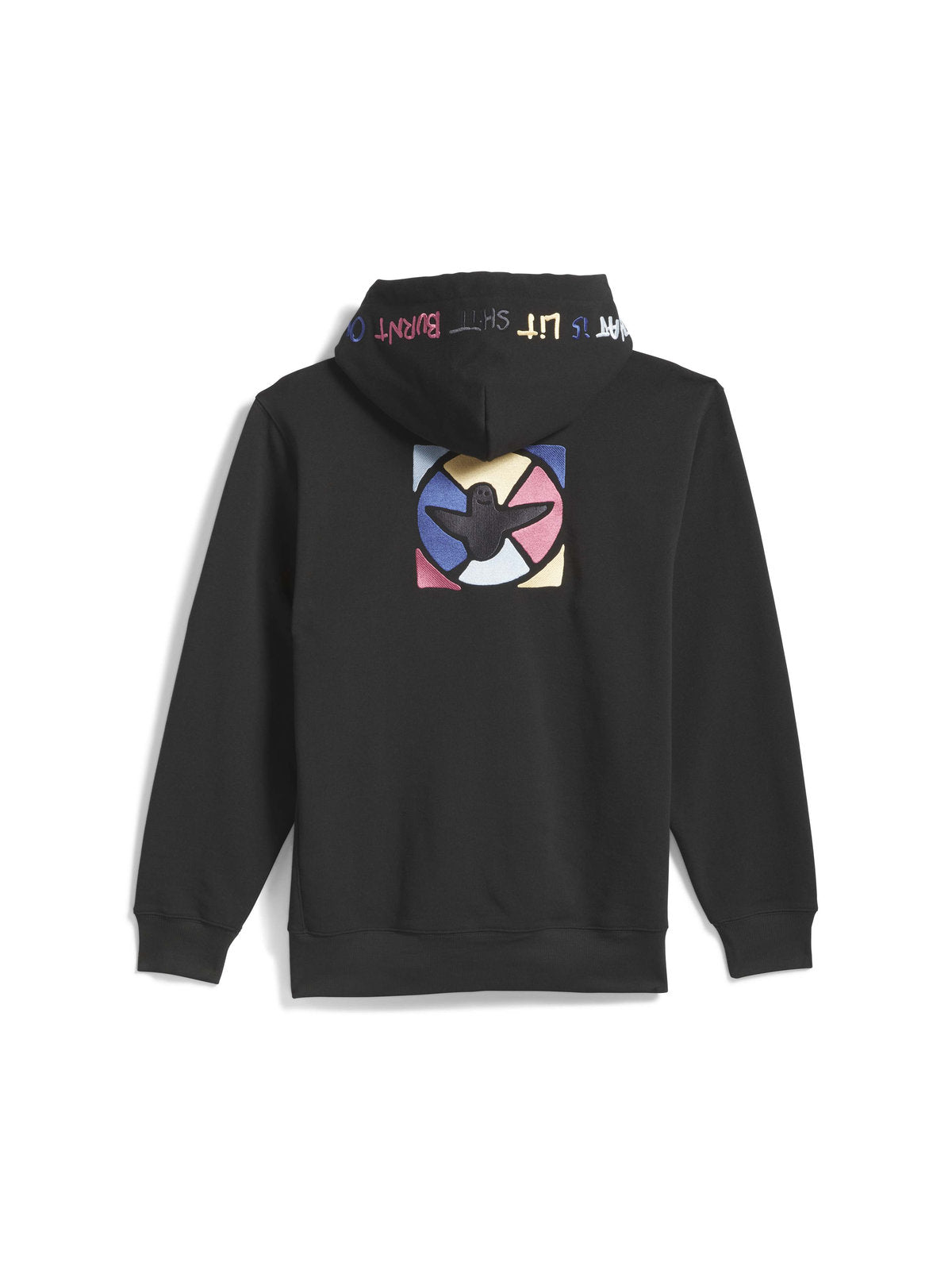 Sweatshirts Adidas Gonz Graph Hdy Black, vue de dos a plat
