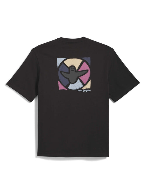 Teeshirts Adidas Gonz Mod Tee Black, vue de dos a plat