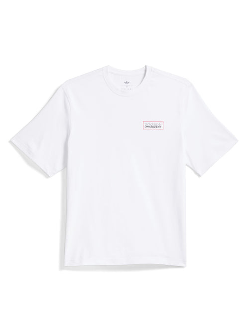 Teeshirts Adidas Gonz Mod Tee White, vue de face a plat