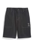 Shorts Adidas-Gonz Short-Black, vue de face à plat