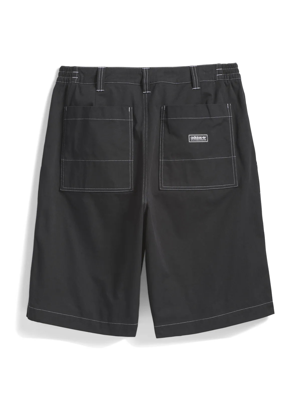 Shorts Adidas-Gonz Short-Black, vue de l’arrière à plat