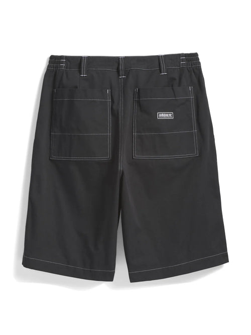 Shorts Adidas-Gonz Short-Black, vue de l’arrière à plat