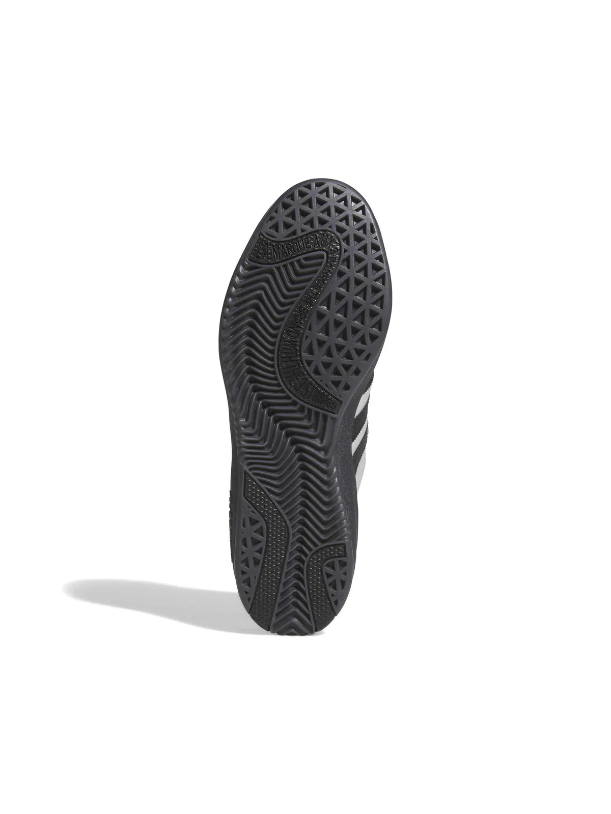 Chaussures de skateboard Adidas-Puig Samba-Silver Met., vue du dessous détail semelle