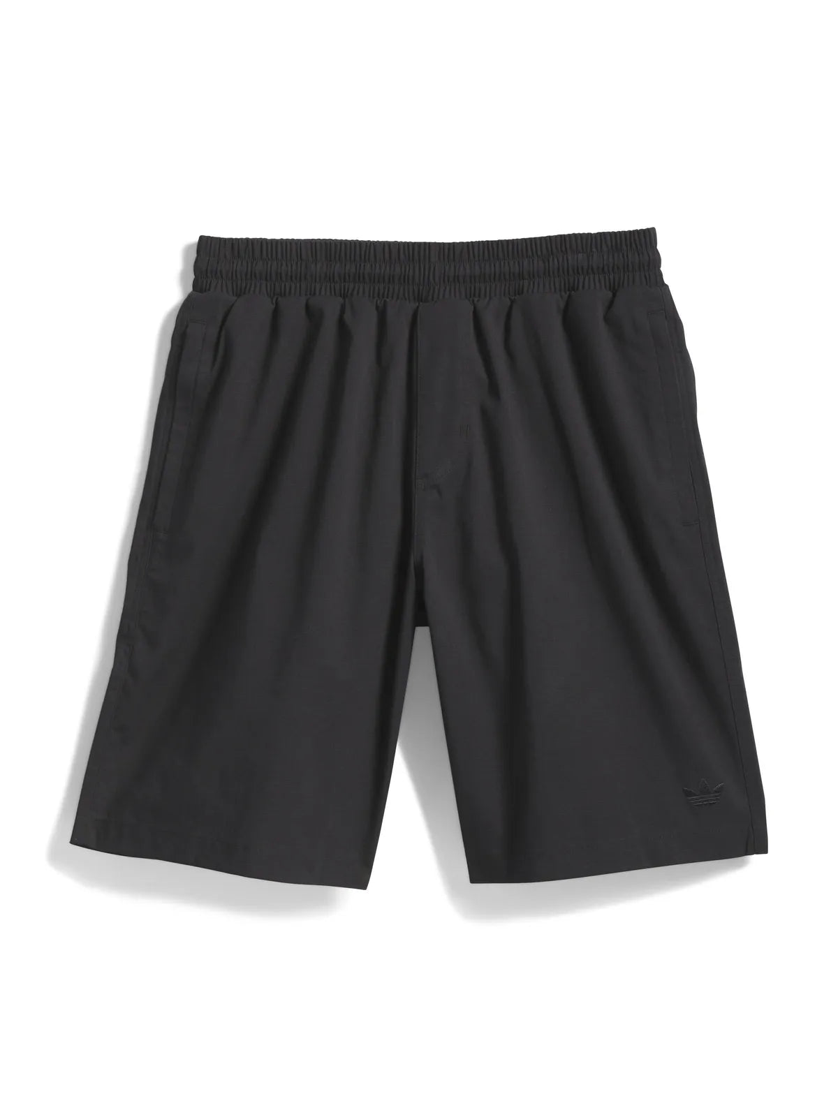 Shorts Adidas-Skate Short-Black, vue de face à plat