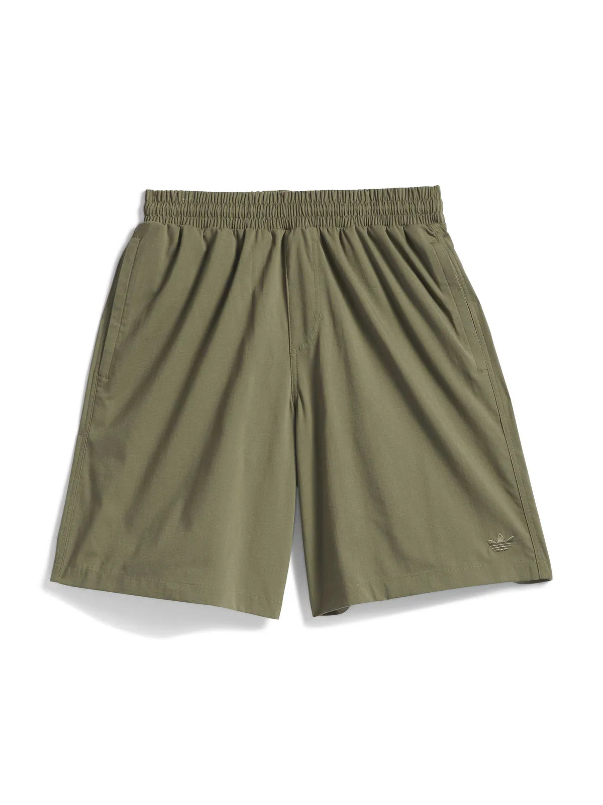 Shorts Adidas-Skate Short-Olive Strata, vue de face à plat