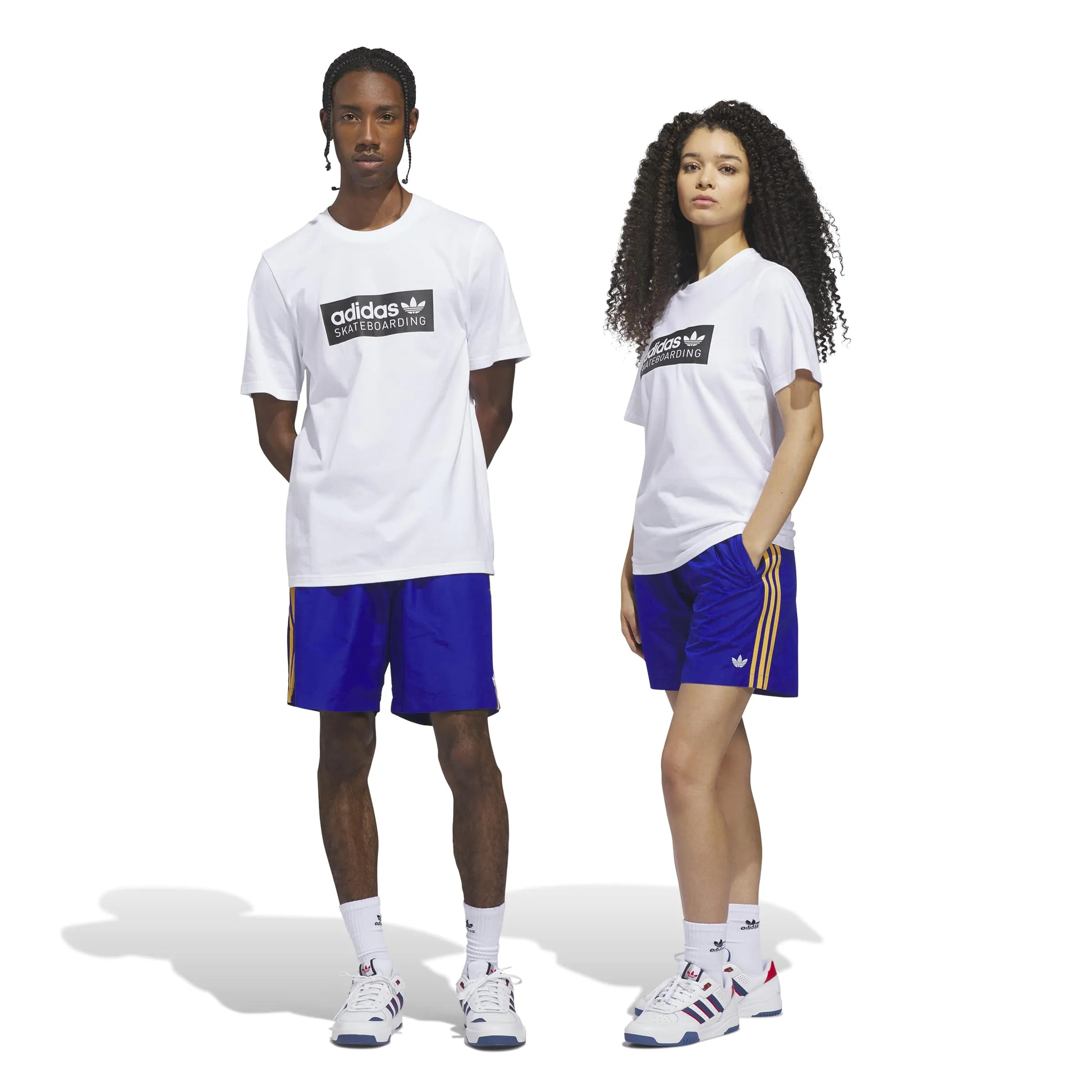 Shorts Adidas-Skt Wtr Short-Team Royal Blue, vue portée arrière par homme et femme