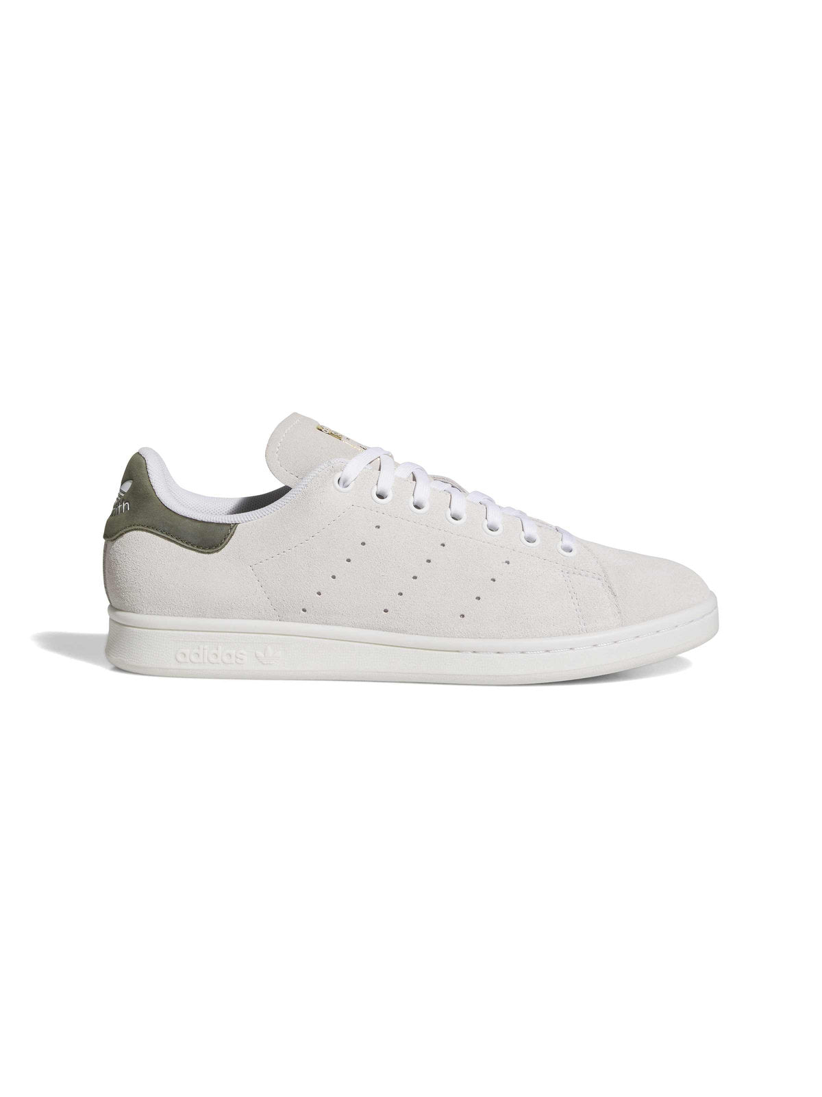Sneakers Adidas Stan Smith Adv Crystal White Olive Strata Gold Metallic, vue du profil droit