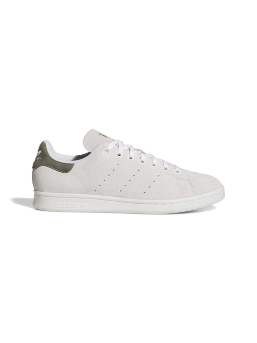 Sneakers Adidas Stan Smith Adv Crystal White Olive Strata Gold Metallic, vue du profil droit