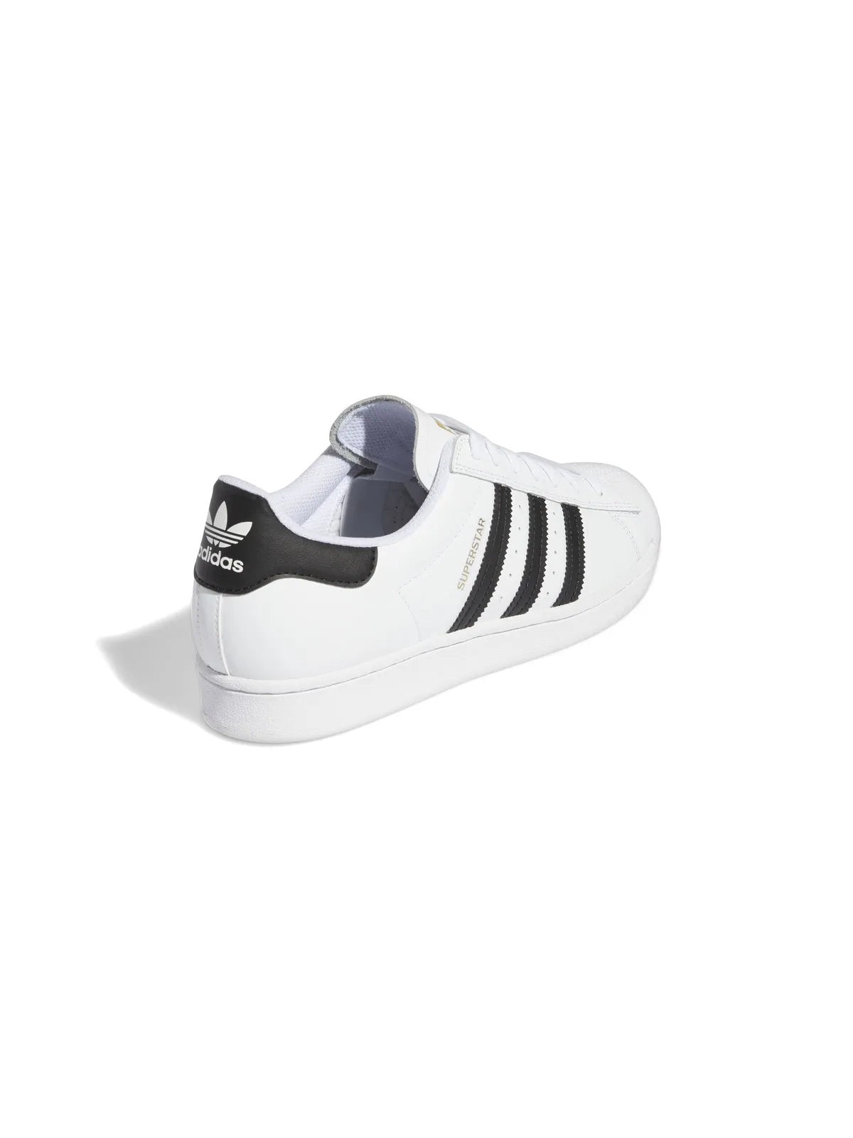 Sneakers Adidas-Superstar Adv-Ftwr White, vue de profil arrière ¾
