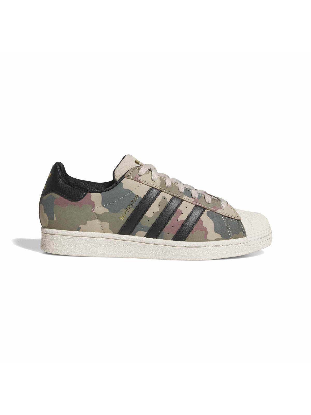 Sneakers Adidas Superstar Adv Khaki Three Core Black Chalk White, vue du profil droit