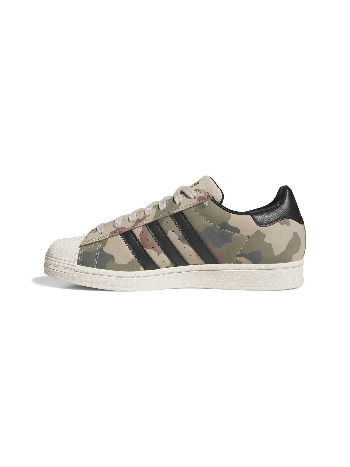 Sneakers Adidas Superstar Adv Khaki Three Core Black Chalk White, vue du profil gauche