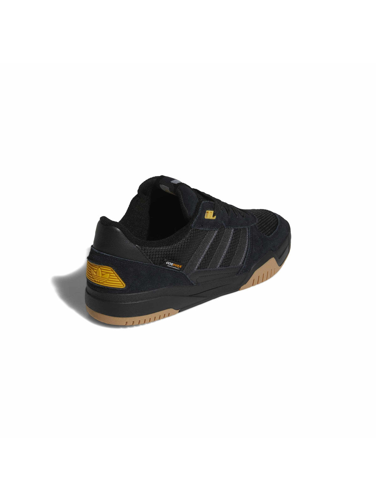 Chaussures de skateboard Adidas Tekkira Cup Black Carbon Core Black, vue de ¾ face arrière