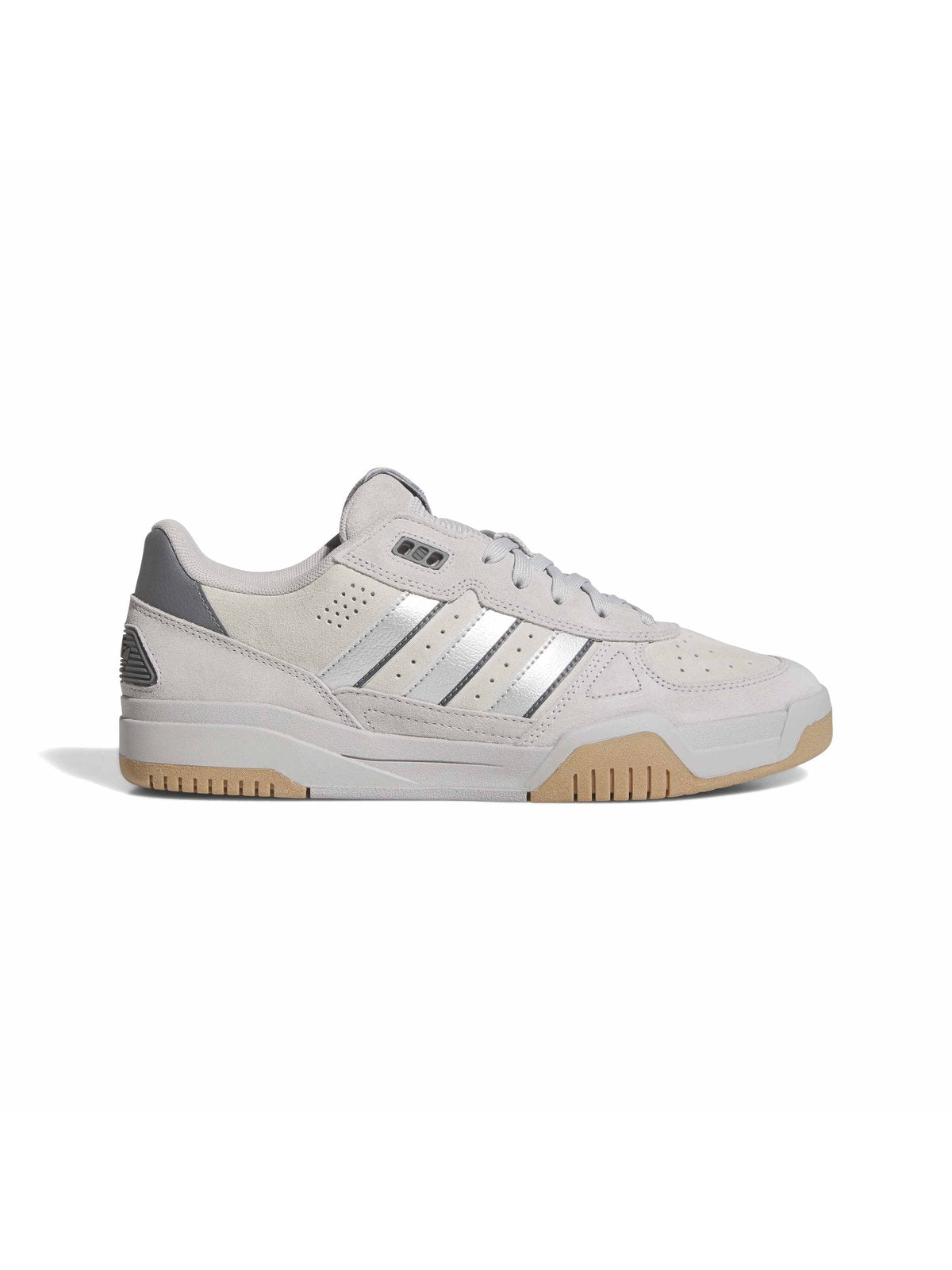 Chaussures de skateboard Adidas Tekkira Cup Grey Two Silver Metallic Grey Four, vue du profil droit