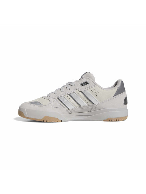 Chaussures de skateboard Adidas Tekkira Cup Grey Two Silver Metallic Grey Four, vue du profil gauche