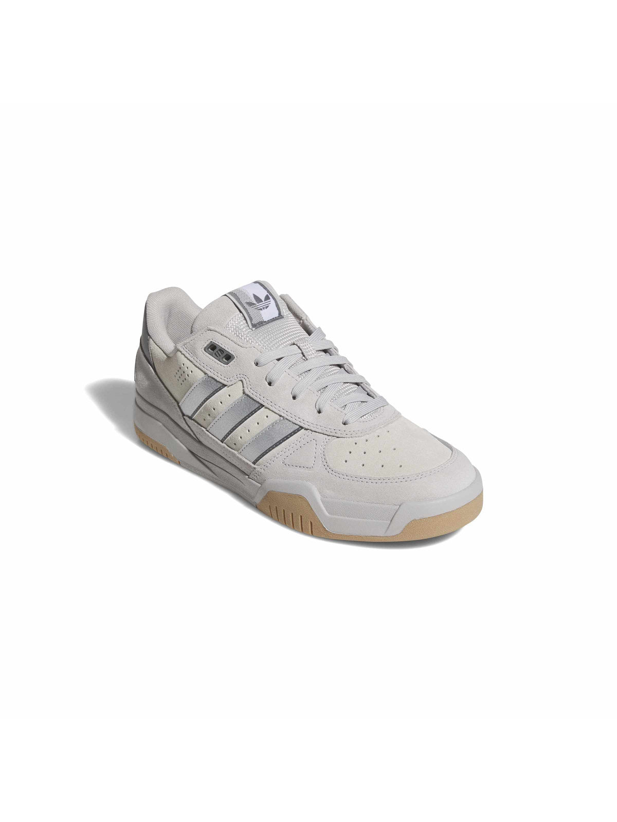 Chaussures de skateboard Adidas Tekkira Cup Grey Two Silver Metallic Grey Four, vue de ¾ face