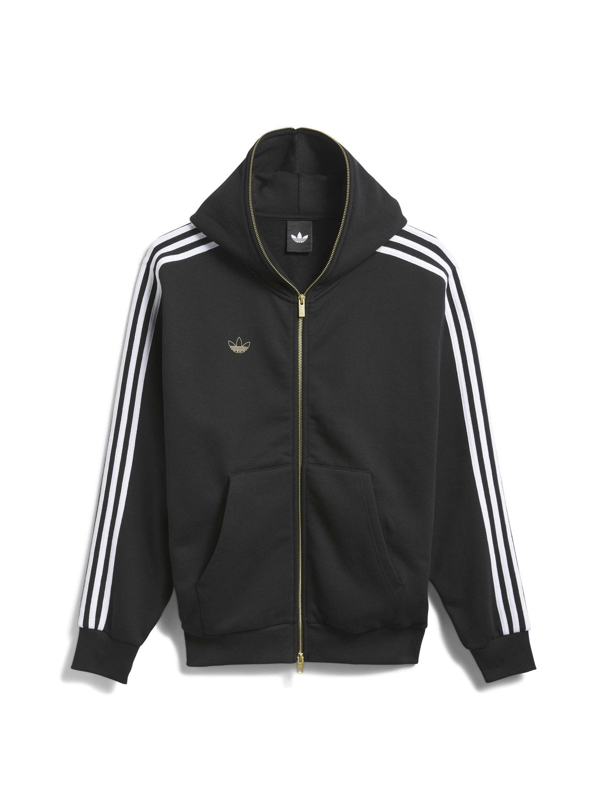 Vestes Adidas Tysh Trck Jckt Black/White, vue de face a plat