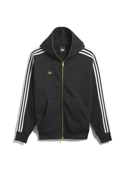 Vestes Adidas Tysh Trck Jckt Black/White, vue de face a plat