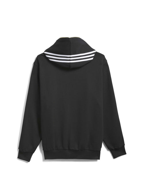 Vestes Adidas Tysh Trck Jckt Black/White, vue de dos a plat